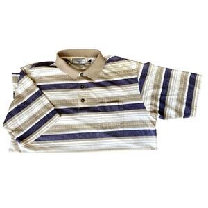 Vintage Classics by Palmland Mens Striped Patterned Polo XL